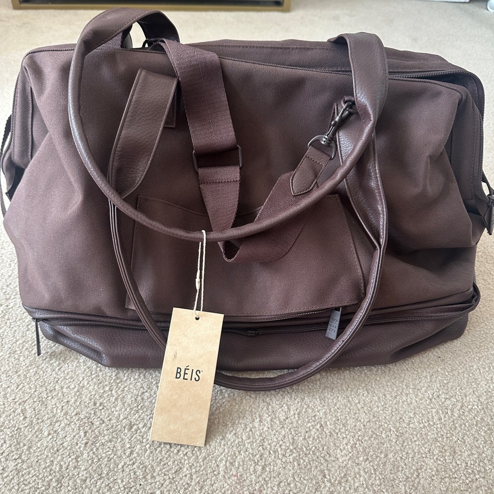 BEIS Brown Weekender Bag